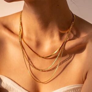 18K Gold Plated Layered Necklace